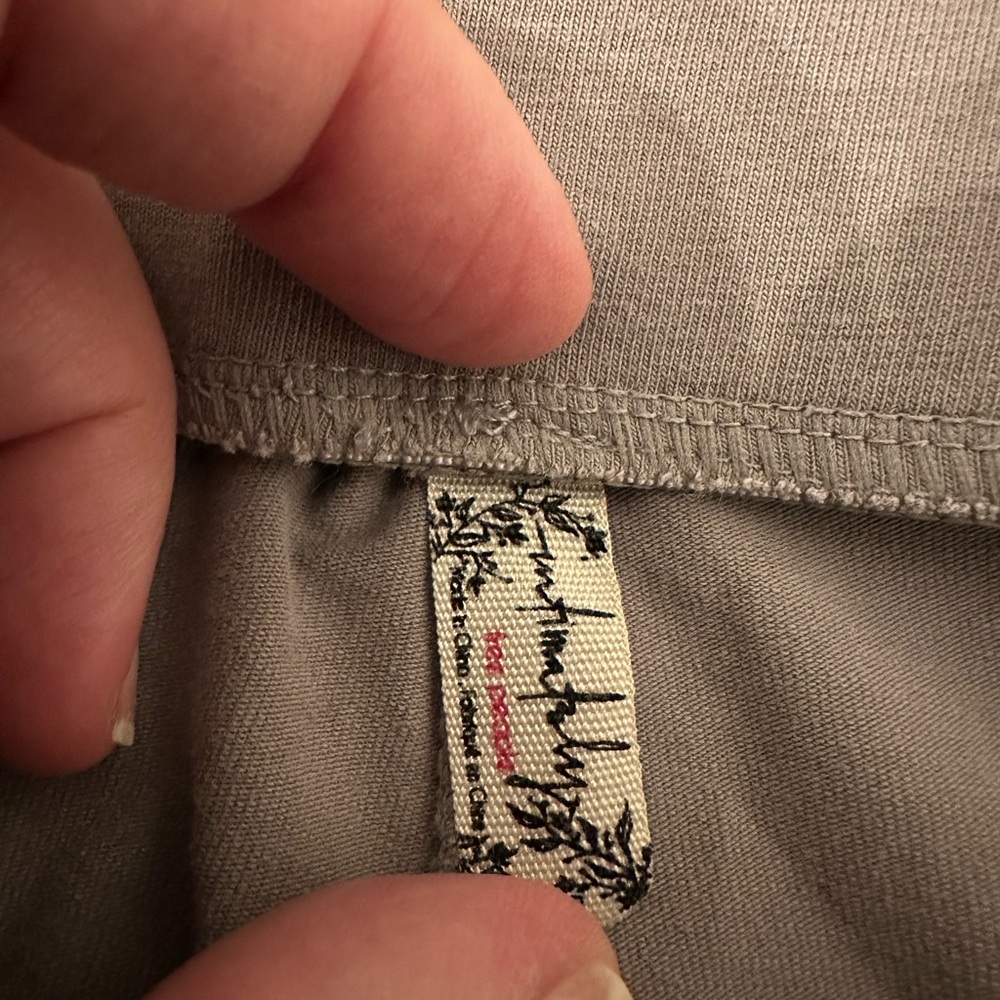 Free People Women's Bike Shorts in Light Gray - Picture 2 of 3